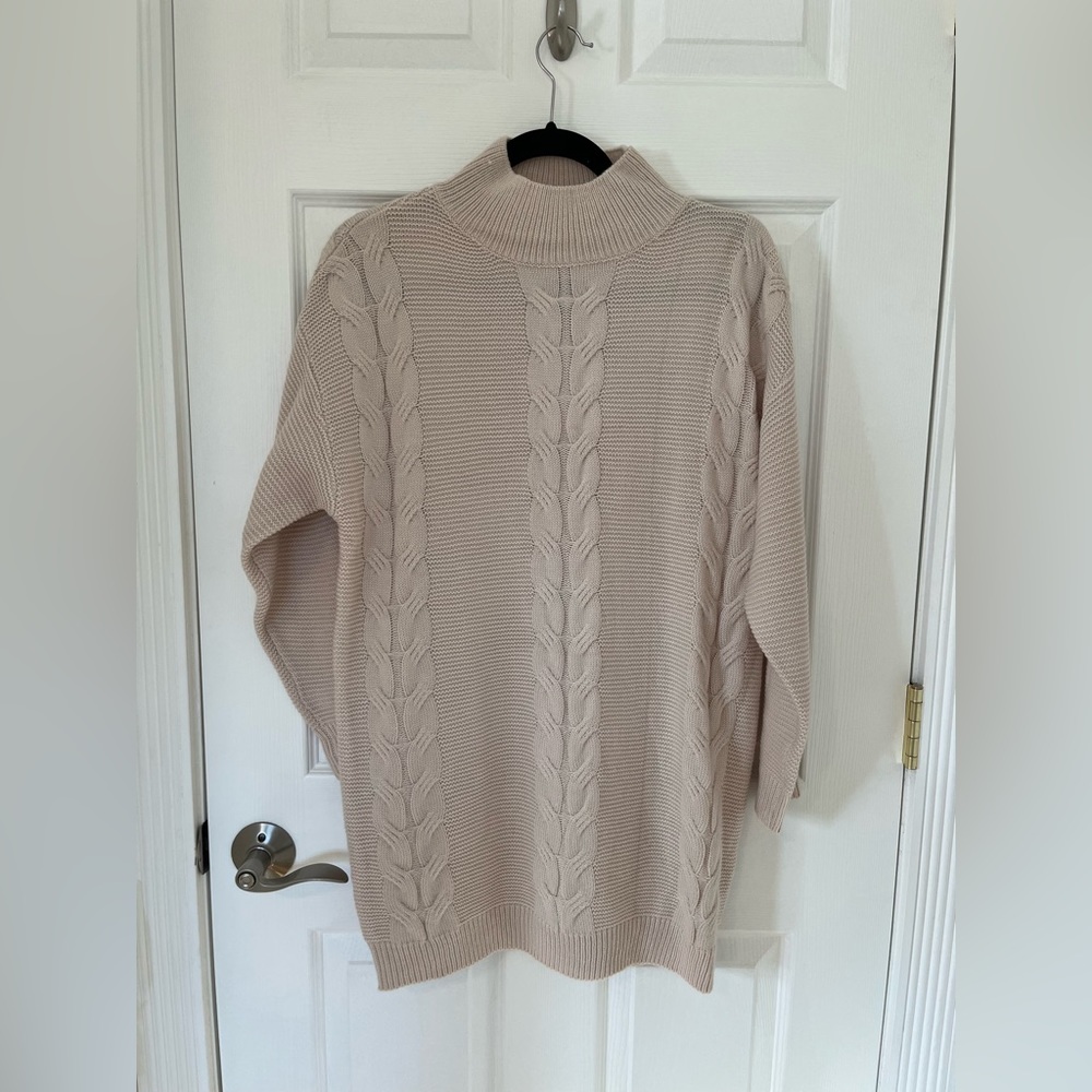 NWT Princess Polly Kai Mini Sweater Dress Beige
